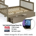 thumbnail image 5 of My Bed Now Acadia Twin-over-Full 2-Drawer Wood Bunk Bed w/ Ladder in Slate Brown, 5 of 6