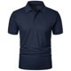 thumbnail image 4 of pstuiky camiseta de hombre, Camisa de manga corta con botones y solapa de verano de color liso para hombre ropa de hombre xl, 4 of 7