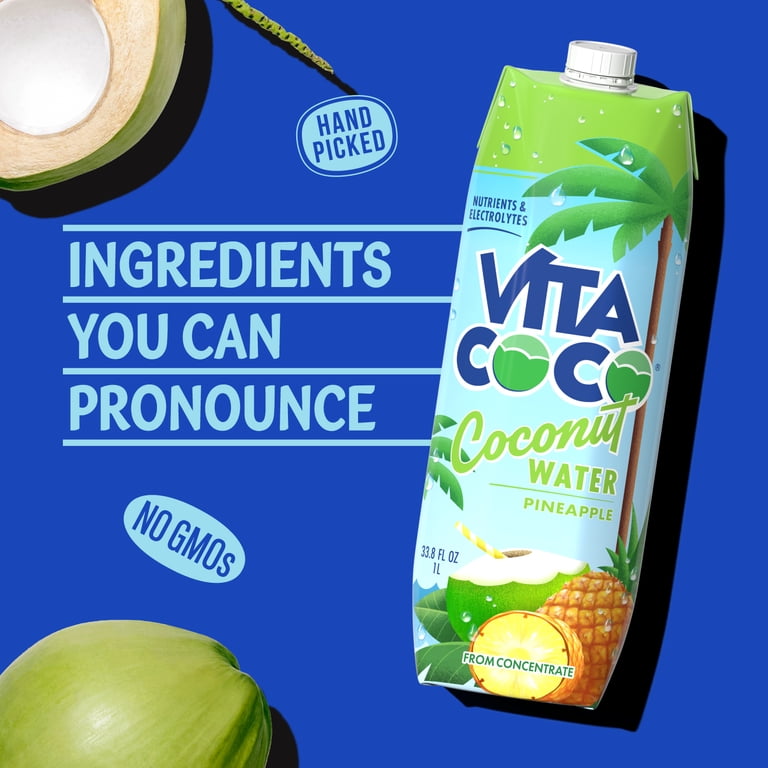 Vita Coco Pineapple Coconut Water, 33.8 fl oz, 12 Pack photo 2