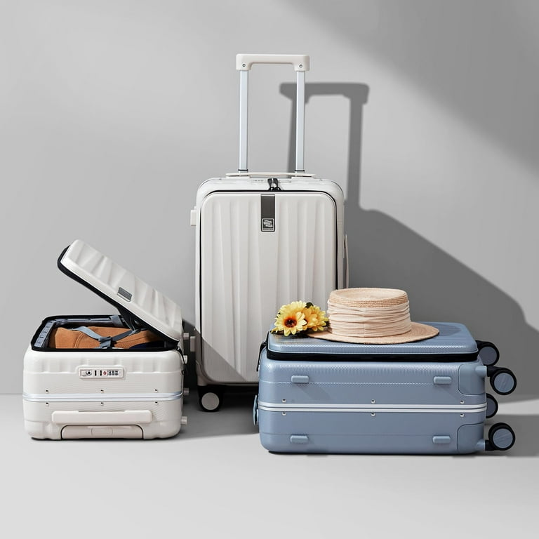 Hanke 26 Inch Checked Luggage with Spinner Wheels PC Hard Suitcase