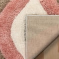 thumbnail image 2 of Well Woven Moira Brown & Blush Pink Geometric Trellis Thick Soft Plush 3D Textured Shag 5x7 (5'3" x 7'3") Area Rug, 2 of 8