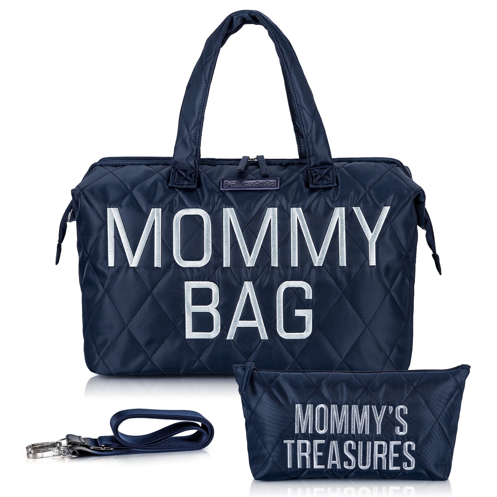 Houseables Mommy Bag, Hospital Bags for Labor and Delivery, Baby Diaper  Tote, 3 Piece, 15.7 x 8 x 10.6, Navy Blue, Nylon, Mom Essentials Duffle