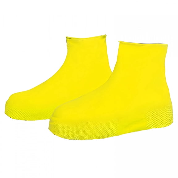 TELOLY 2026 New Waterproof Silicone Shoe Covers,Reusable Non-Slip Overshoes Resistant Rain Boots for Men and Women,Shoe Protectors for Rain Snowday Desert Beach Muddy Sand Roads Low Cover,Yellow-L