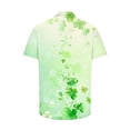 thumbnail image 4 of Blusa y camisa de manga corta con cuello vuelto para hombre Camisa de manga corta estampada para el Día de San Patricio Tops casuales con cuello vuelto Camisa Blusa Tops para hombre, 4 of 5