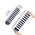 thumbnail image 4 of Sigee Navy Blue And White Stripes for Crew Soft Moisture-wicking Socks ,Cushion Moisture Wicking Boot Socks for Men and Women, 4 of 7