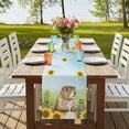 thumbnail image 4 of Table Runners 90 Inches Long Dress Scarves, Groundhog Day Farmhouse Coffee/Dining/Kitchen Table Runner for Living Room, Sunflower Spring Floral Botanical Blue 13x90 Inch, 4 of 9