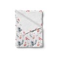 thumbnail image 2 of Flamingo Soft Flannel Fleece Throw Blanket, Heron and Flamingo Birds with Watercolor Design Wildlife Nature, Cozy Plush for Indoor and Outdoor Use, 70" x 90", Grey Vermilion White, by Ambesonne, 2 of 5