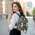 thumbnail image 6 of FORMRS Mini Backpack Purse for Women Travel Daypack Casual Shoulder Bag, Mystical Owls Pattern, 6 of 7