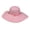 Pink, variant on Straw Big Rim Hat w/ Beads - Pink -HT-M231PK