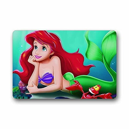 - DEYOU Cartoon The Little Mermaid Doormat Outdoor Indoor Floor Mats Non-Slip Bathroom Mats Size 23.6x15.7 Inch