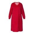 thumbnail image 5 of Aria Women’s Super-Soft Velour 46” Long Sleeve V-Neck Sleepwear Lounger, Sizes XS-4X, 5 of 7