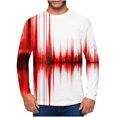 thumbnail image 1 of DPTALR Men Casual Round Neck Pullover Electric Wave Printed T-Shirt Blouse, 1 of 5
