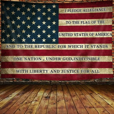 American Flag Tapestry, Fourth of July Independence Day American Patriot Wall Tapestry, Vintage Retro Stars and Stripes USA Flag Tapestry Wall Hanging for Living Room Bedroom Home Decor, 60"WX40"H