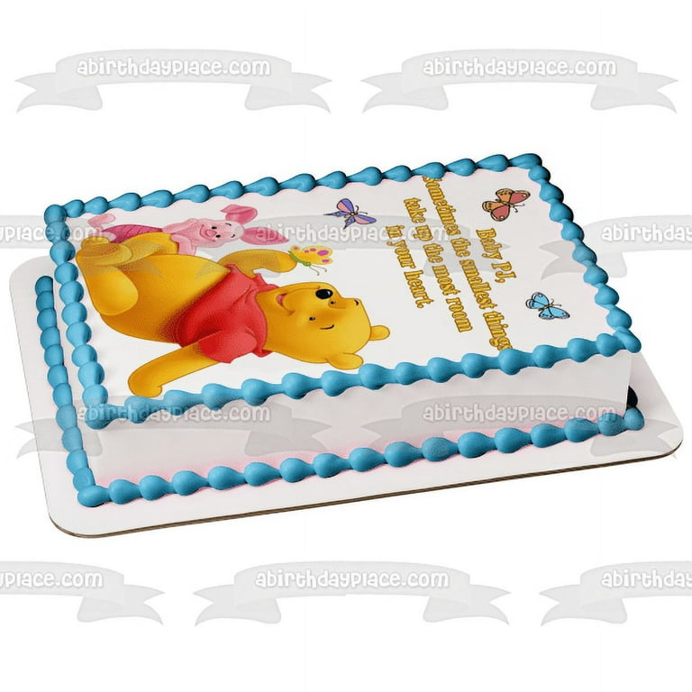 Winnie the Pooh Edible Image Photo Cake Topper Sheet Personalized Custom  Customized Birthday Party Baby Shower - 1/4 Sheet - 78158