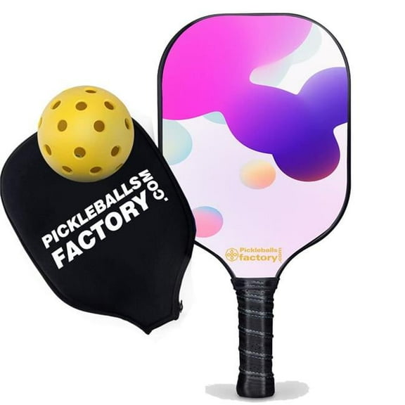 Pickleball Factory PB00011-8-C Near Me Pickleball Paddles - Irregular Shape Pickleball Rackets for Sale - Glow in The Dark Pickleball, Carbonfiber Graphite