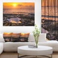 thumbnail image 1 of Colorful Rocky Coast at Sunset - Oversized Beach Canvas Artwork, 1 of 3