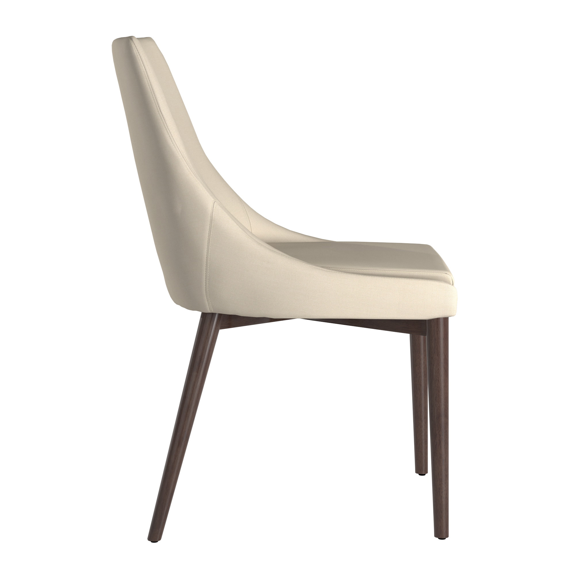 Weston Home Baxter Mid-Century Modern Dining Chair, White (Set of 2)