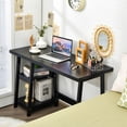 thumbnail image 5 of Costway Trestle Computer Desk Indoor Office Workstation w/Removable Shelf Black, 5 of 12