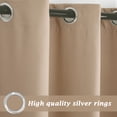 thumbnail image 6 of (2 Panel) SHANNA Outdoor Curtains for Patio Waterproof Cabana Grommet Curtain Panels, Light Yellow, 52 x 108 inch, Set of 2, 6 of 22