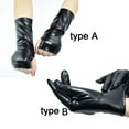 thumbnail image 2 of Men Women Cosplay Hip-Hop Dance Gothic Punk Dress Up Black Gloves Halloween Leather Gloves B, 2 of 8