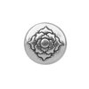 TierraCast Bead, Puffed Coin with Lotus Design 4x13.5mm, 2 Pieces, Antiqued Silver Plated