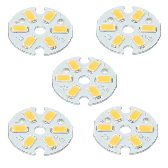 Uxcell 3W 120lm 3000-3200K 23mm 9-11VDC COB LED Light Chip Beads Energy Saving Bulb Warm White 15 Pack