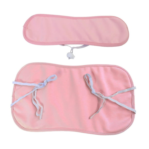 Paquete de aceite de ricino, conjunto de envoltura, reutilizable, sin desorden, portátil, ajustable con bolsa frontal, conveniente, franela suave, lav Cordón Elástico Rosa Yinane Paquete de aceite de ricino