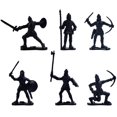thumbnail image 4 of Modelo de soldado militar estático, modelo de soldado medieval para niños Modelo de soldado antiguo de guerrero medieval (12 soldados + 8 caballos + 8 jinetes) (Modelo de soldado antiguo) TUNC Sencillez, 4 of 5