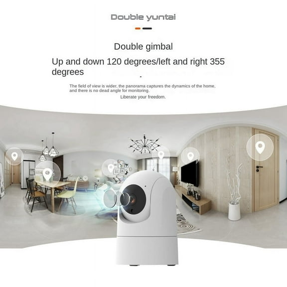 WiFi Camera 5G Video Surveillance Camera Mini Indoor Security Camera White US PLUG