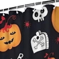 thumbnail image 3 of Classic Halloween Icons Pattern Shower Curtain 72"x84" ,Bathroom Decorative Shower Curtains Set with 12 Hooks,Modern Waterproof Washable Shower Curtain, 3 of 6
