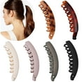 thumbnail image 1 of 6 piezas de pinzas para el cabello de plátano, pinza de plátano grande de 5 pulgadas para cabello fino y grueso, pinzas de garra de plátano antideslizantes para mujeres, 1 of 1
