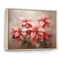 thumbnail image 2 of Designart "Poinsettia Flower impressions II" Floral Floater Framed Wall Decor, 2 of 7