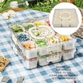 thumbnail image 5 of BIMZUC 12‑Compartment Clear Snack Tray with Lid & Handle – Portable Charcuterie & Fruit Organizer for Parties, Picnics, and Everyday Use, 5 of 8