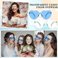 thumbnail image 6 of 6-72Pcs Party Glasses for Weddings Pack Heart Glasses for Guests Hen Party Sunglasses Birthday Hen Party Frameless Glass (Red,6Pcs), 6 of 7