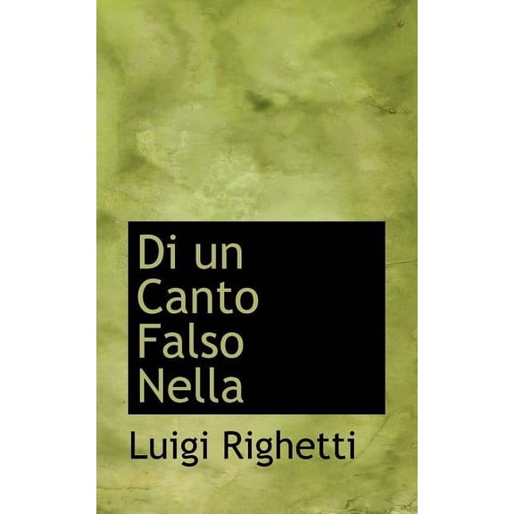 Di Un Canto Falso Nella (Paperback)