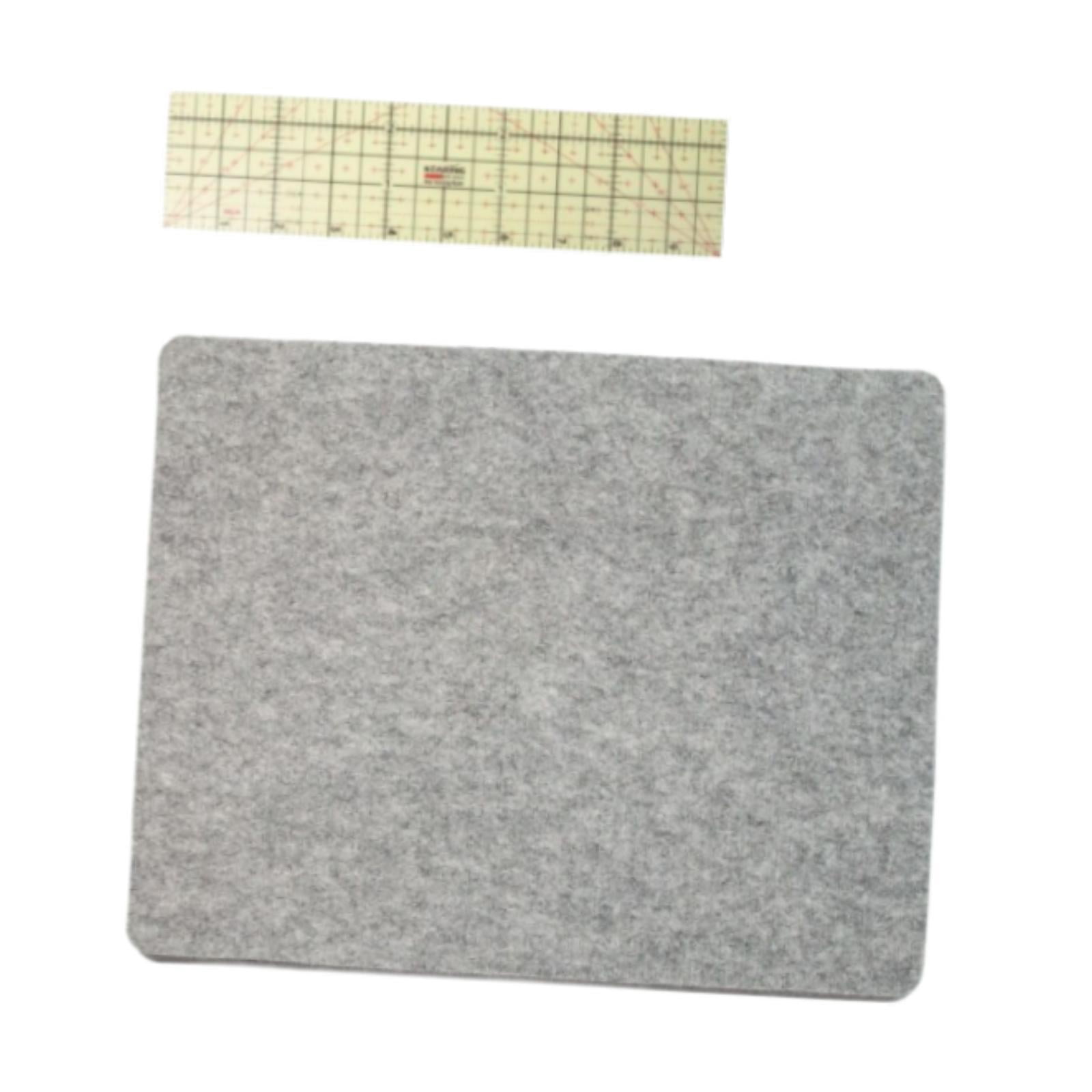 Fiocias Ironing Mat Felt Iron Board Mat Hot Ironing Ruler for Ironing Station Countertop Set A