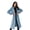 Blue, variant on Women's Midi Long Wool Blend Coat Classic Notch Lapel Single Breasted Pea Trench Coat Fall Winter Overcoat