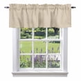thumbnail image 2 of Vintage Linen Window Valance for Kitchen, Pastoral Beige Linen Texture Farmhouse Rod Pocket Short Curtain for Small Windows, Light Filtering Decorative Valance, 42 x 18 Inch, 1 Panel, 2 of 9