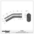 thumbnail image 2 of Mild Steel Mandrel Bend Exhaust Elbow Pipe, 30 Degree, Short, 3 Inch O.D., 2 of 5
