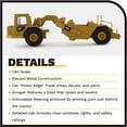 thumbnail image 4 of Diecast Masters 1:64 Caterpillar 611 Wheel-Tractor Scraper, Play & Collect Series Cat Trucks & Construction Equipment | 1:64 Scale Model Diecast Collectible Model 85695, 4 of 8