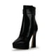 thumbnail image 3 of Botines Para Mujer De Piel Con Tacón En Charol Davenia Mila, 3 of 5