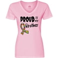 thumbnail image 3 of Inktastic Proud of my Brother Autism Awareness Puzzle Piece Ribbon Women's V-Neck T-Shirt, 3 of 5