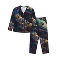 thumbnail image 1 of Balery Colorful Patterned Snake Conjunto de Pijama con Estampado para Mujer, Conjunto de Dos Piezas con Manga Larga, Ropa de Dormir Suave con Bolsillos, Pijamas Cómodos-X-Large, 1 of 7