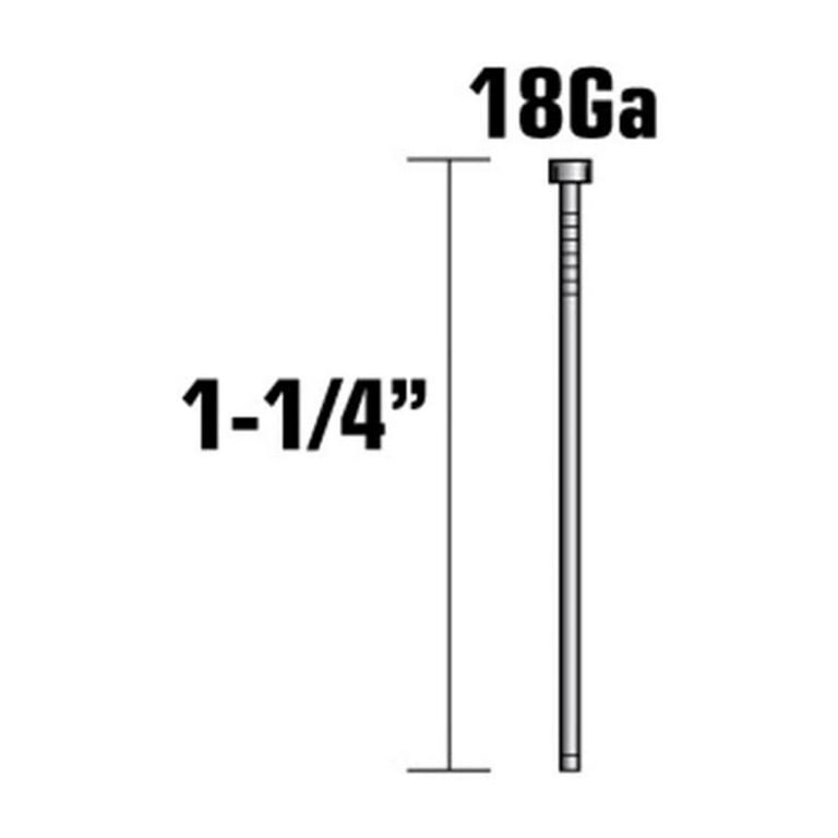 Metabo HPT 18 Ga. X 1-1/4 in. L Electro Galvanized Steel Brad Nails 5000 pk 3.5 lb Metabo HPT 18 Ga. X 1-1/4 in. L Electro Galvanized Steel Brad Nails 5000 pk 3.5 lb