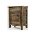 thumbnail image 4 of Jofran Artisan's Craft Rustic Farmhouse Distressed Solid Wood Accent Table with One Door and Storage Drawer, 4 of 7