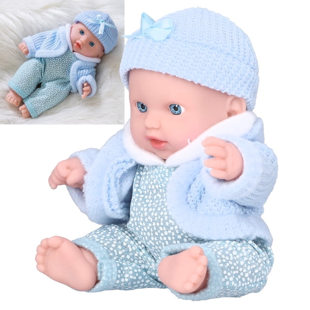 Muñeca Bebé de Tono Claro de 8 Pulgadas, Juguete Realista de Moda para Recién Nacidos