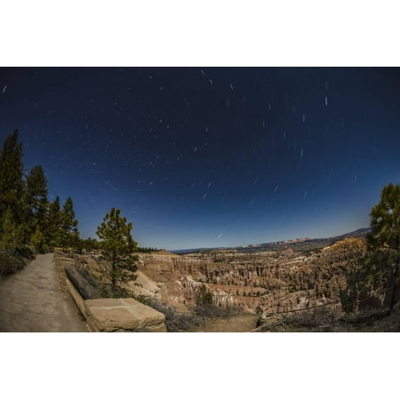 Star Trails Above Bryce Canyon National Park, Utah, United States of America, North America Print Wall Art By Garry