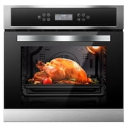 24" Electric Single Wall Oven 2.5 Cu.ft Convection Stainless Steel Built-in Electric Ovens with 11 Functions, 8 Automatic Recipes, 2800W, 240V, Upgraded