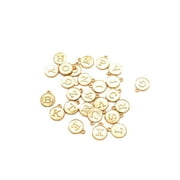 Grandest Birch 26Pcs English Alphabet A-Z Letter Charms for Bracelet Neckalce Jewelry Making Alloy Yellow