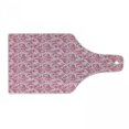 thumbnail image 1 of Hippie Cutting Board, Abstract and Vintage Leaves Bohemian Oriental Motif in Pink Shades, Decorative Tempered Glass Cutting and Serving Board, Wine Bottle Shape, Magenta and White, by Ambesonne, 1 of 1